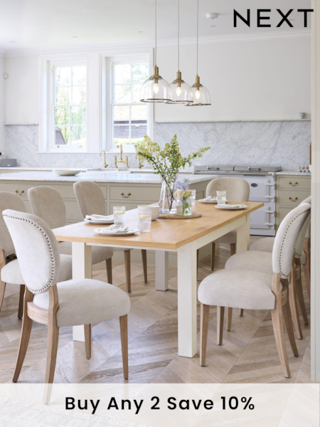Classic Cream Malvern Oak Effect Dining Table (291221) | £550