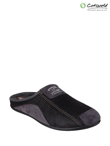Cotswold Black Westwell Slippers (291307) | £37