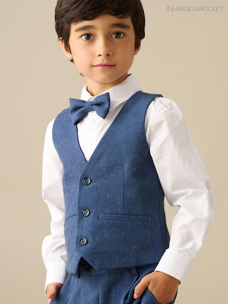 Blue - Angel & Rocket Luca Melange Waistcoat Set