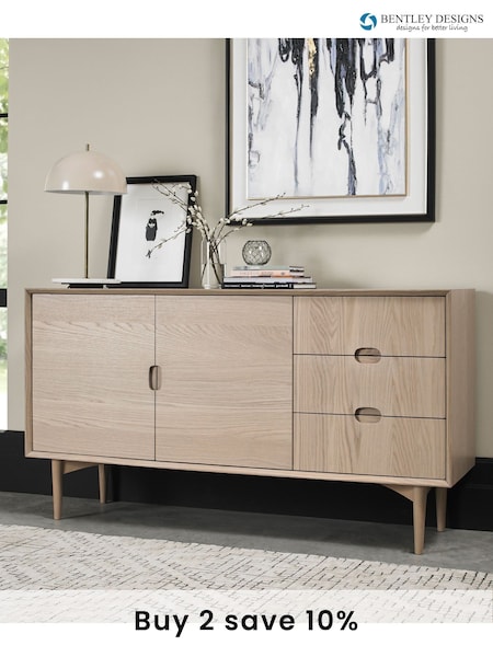 Bentley Designs Natural Dansk Wide Sideboard (292396) | £800