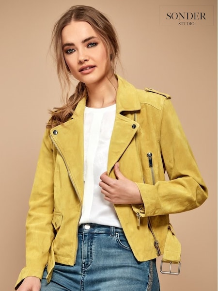 Sonder Studio Yellow Real Suede Jacket (293475) | £149