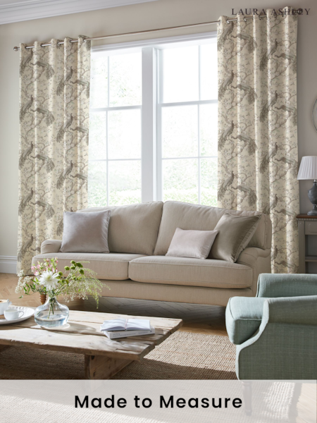 Laura Ashley Natural Belvedere Made to Measure Curtains (293748) | £91