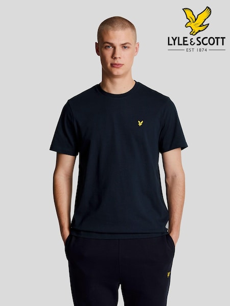 Lyle & Scott Navy Crew Neck Cotton T-Shirt (293835) | £30