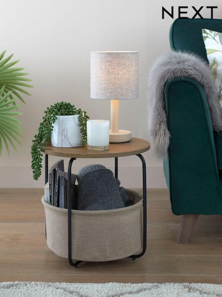 Dark Fabric Side Table (294747) | £40