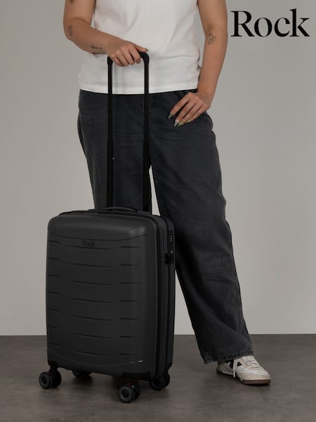 Grey - Rock Luggage Resilient Cabin Luggage