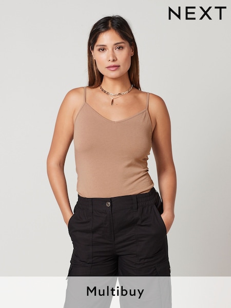 Neutral V-Neck Thin Strap Vest (297312) | £6.50
