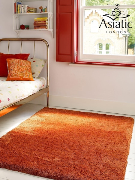 Asiatic Rugs Orange Lulu Extra Soft Shaggy Rug (297478) | £159 - £452