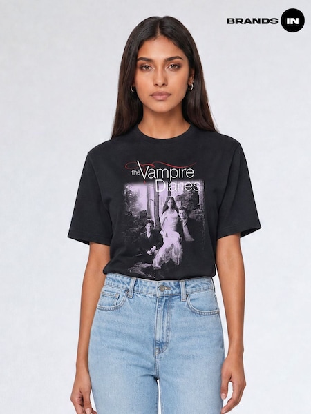 Black - Brands In The Vampire Diaries Poster T-shirt
