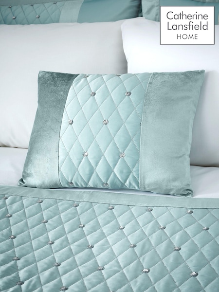 Catherine Lansfield Blue Sequin Cluster Cushion (298329) | £15