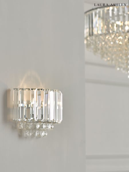 Laura Ashley Chrome Vienna Crystal Wall Light (298987) | £109
