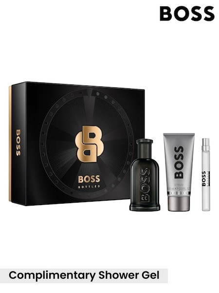 Boss Bottled Parfum And Shower Gel Trio Gift Set