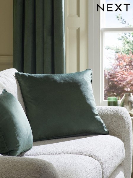 Dark Green 59 x 59cm Matte Velvet Cushion (300357) | £16