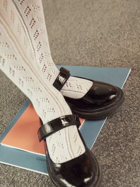 Black Patent Junior School Mary Jane Shoes (300378) | £17 - £23