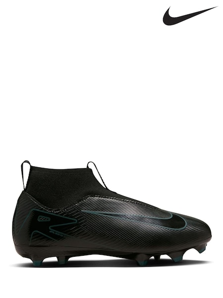 Nike Black Kids Mercurial Zoom Superfly 10 Academy Ground Green Football Boots (300777) | £65