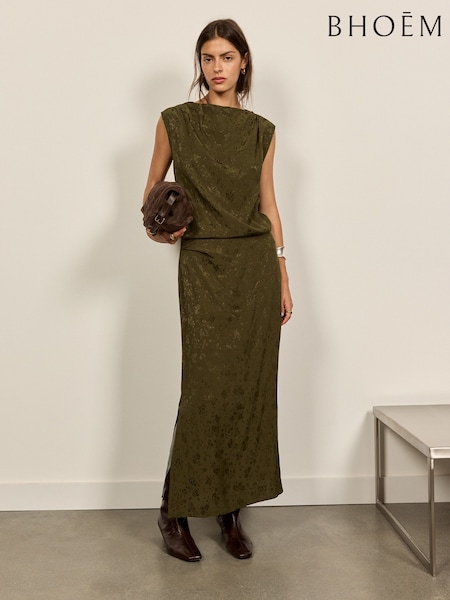 Khaki Green - Midi Dress