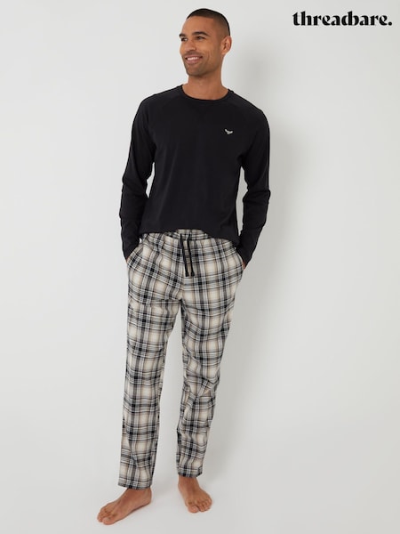 Black - Regular Threadbare Long Lounge Set
