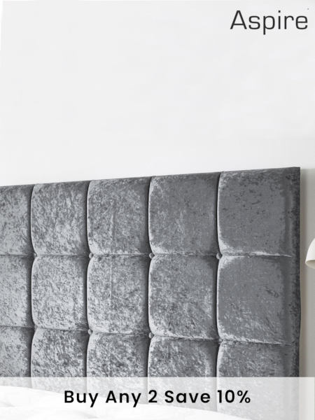Aspire Furniture Silver Grey Pennine Headboard (301421) | £100 - £150