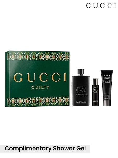 Gucci Guilty Pour Homme Eau De Parfum For Shower Gel Trio Gift Set