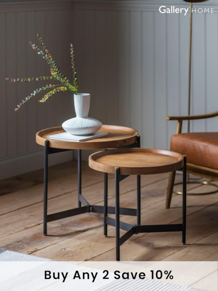 Gallery Home Black Nest of Tables (301624) | £225