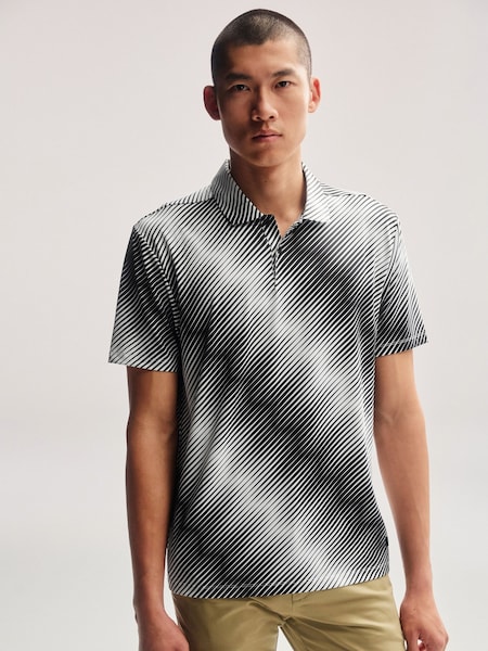 Monochrome Print Golf Polo Shirt (302699) | £12.50