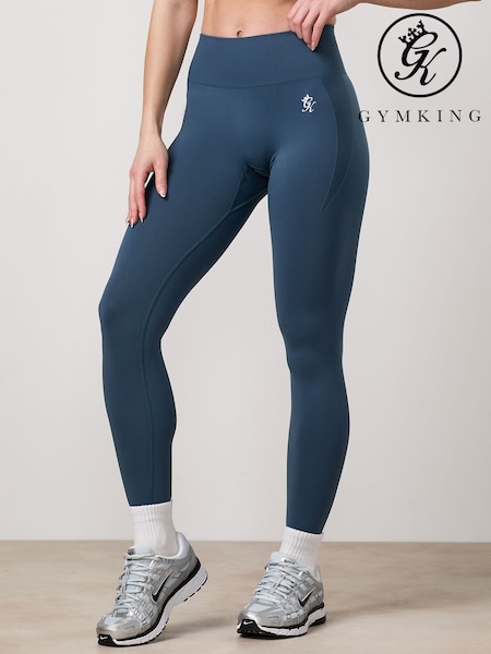 Blue - Gym King Power Lightweight Seamless Leggings