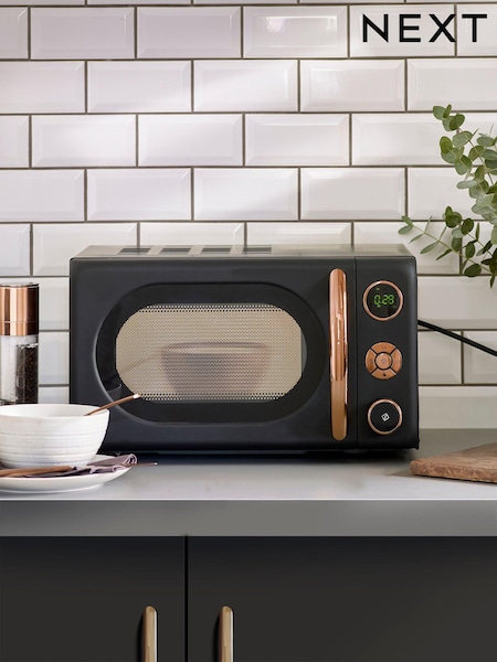 Black/Copper Digital 800W 20L Microwave (303460) | £85