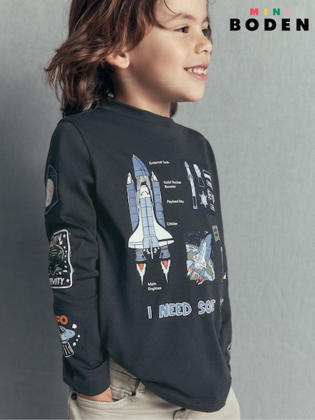 Grey - Boden Long Sleeve Glow T-shirt