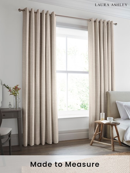 Laura Ashley Natural Swanson Made to Measure Curtains (304499) | £100