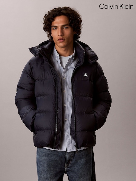 Blue - Regular Calvin Klein Relaxed Nylon Puffer Jacket