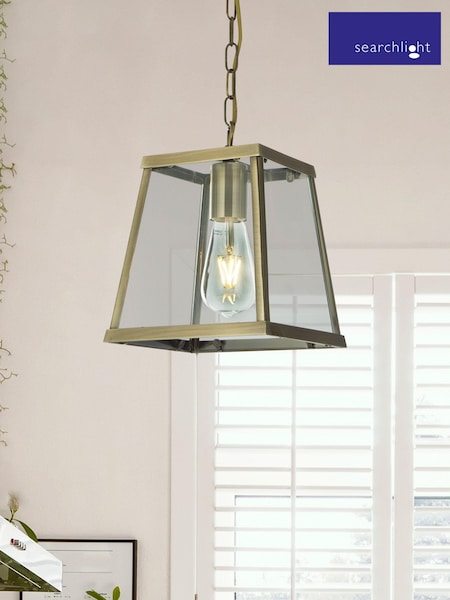 Searchlight Brass Honesty Antique Brass Pendant Light Ceiling Light (305299) | £47