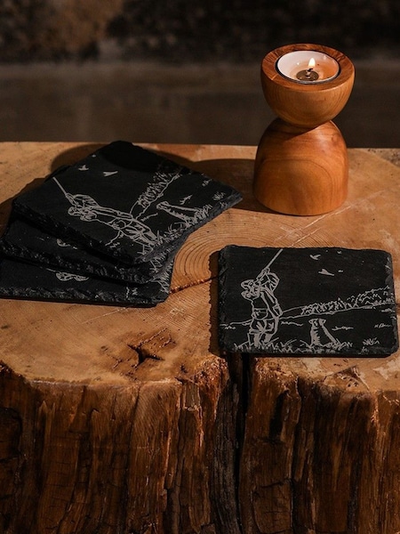 Selbrae House Set Of 4 Shooting Slate Coasters