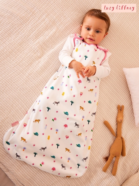 Lucy Tiffney Tropical Animals Print 1 Tog 100% Cotton Baby Sleep Bag (306446) | £26 - £30