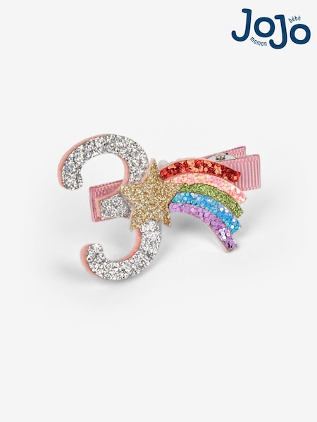 JoJo Maman Bébé Pink 5th Birthday Glitter Clip (306646) | £5.50