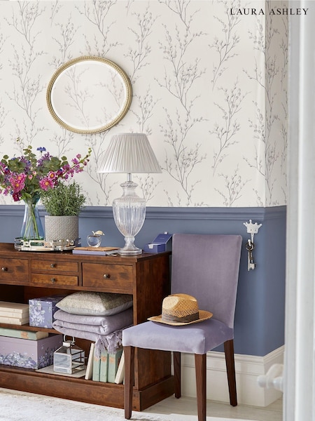 Laura Ashley Steel Pussy Willow A4 Wallpaper Sample (306758) | £1