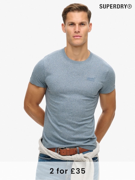 Superdry Blue Essential Logo Embroidery T-Shirt (306789) | £20