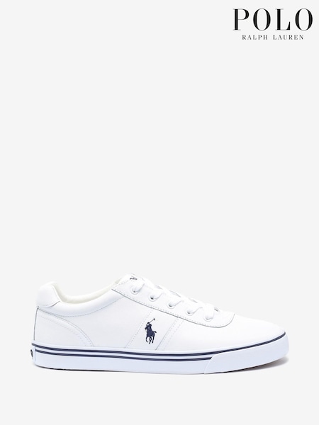 Polo Ralph Lauren White Hanford Leather Trainer (307570) | £95