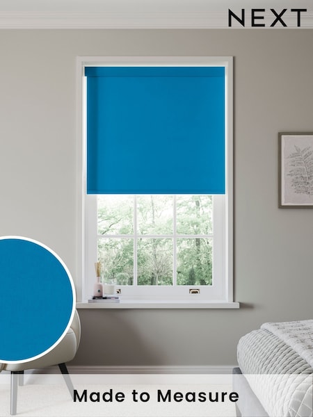 Cyan Blue Solstice Made to Measure Blackout Roller Blind (307572) | £66