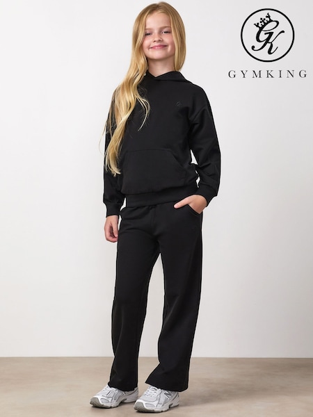 Black - Gym King Junior Victory Straight Leg Joggers