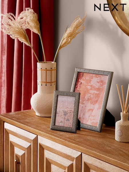 Set of 2 Silver Textured Photo Frames (308547) | £8 - £16