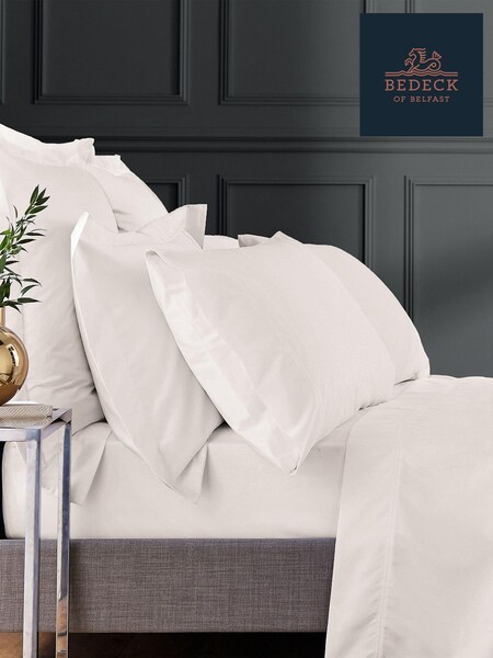 Bedeck Of Belfast Chalk White 1000 Thread Count Cotton Sateen Large Oxford Pillowcase (308768) | £30