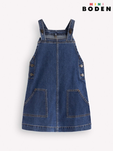 Blue - Boden A-line Dungaree Dress