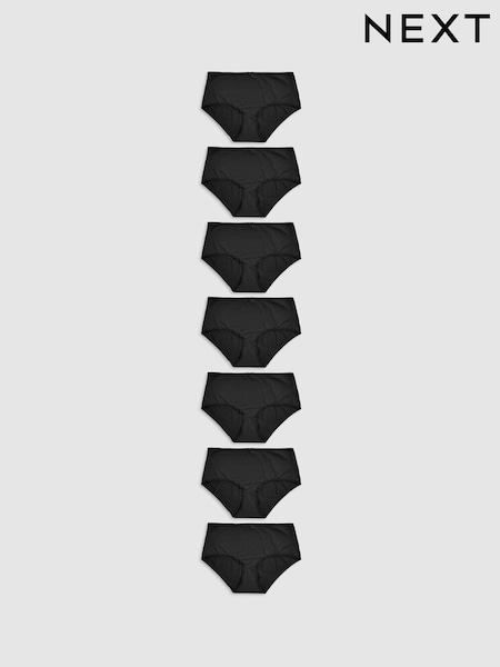Black Midi Microfibre Knickers 7 Pack (309441) | £18