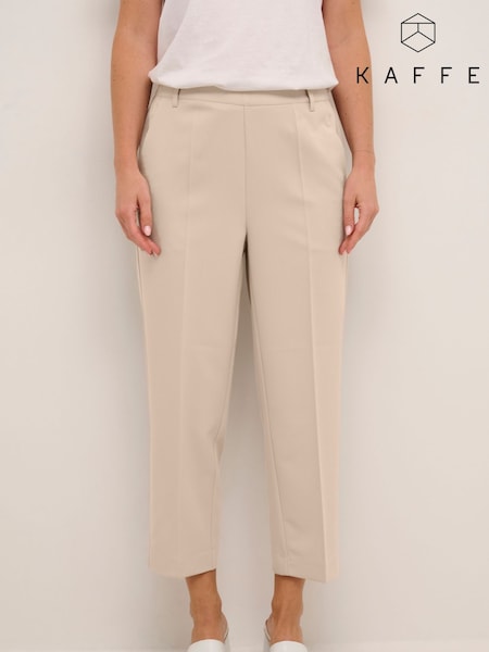 Kaffe Natural Sakura Elastic Waist Suit Trousers (310115) | £45