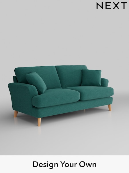 Fine Chenille Easy Clean/Dark Juniper Green Conway Relaxed Sit (310164) | £1,350