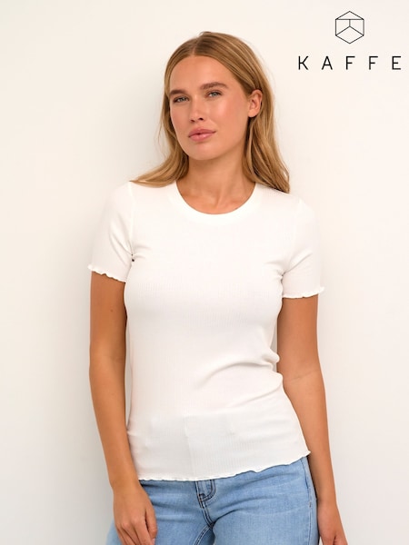 Kaffe Drew Rib Jersey T-Shirt (310919) | £30