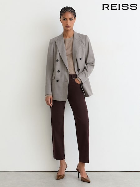 Grape - Reiss Selin Mid-rise Straight-leg Jeans