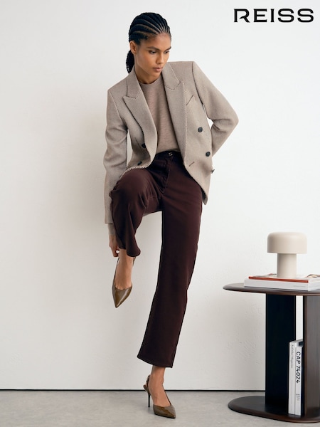 Grape - Reiss Selin Mid-rise Straight-leg Jeans