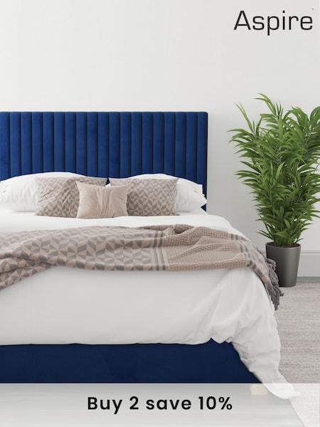 Aspire Furniture Navy Upholstered End Lift Ottoman Storage Bed (311852) | £530 - £820