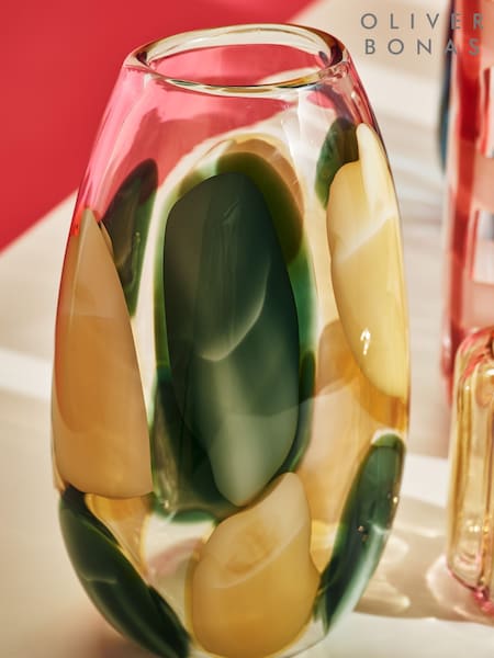 Oliver Bonas Kai Spot Oval Glass Vase
