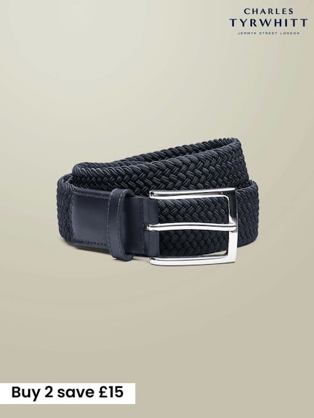 Blue - Regular Charles Tyrwhitt Stretch Casual Belt